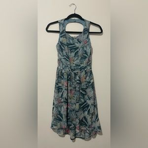 H&M tropical print high low sundress